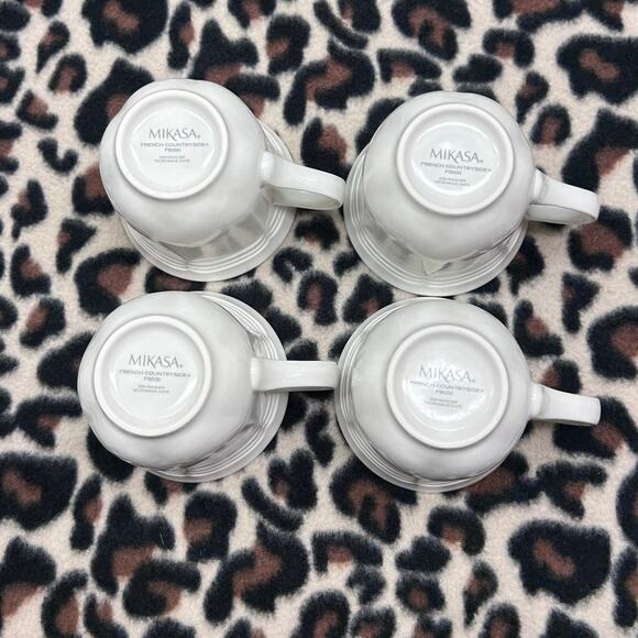 Mikasa French Countryside Cups F9000 Coffee/Tea Mugs 3 5/8” Set Of 4 EUC - Picture 7 of 8